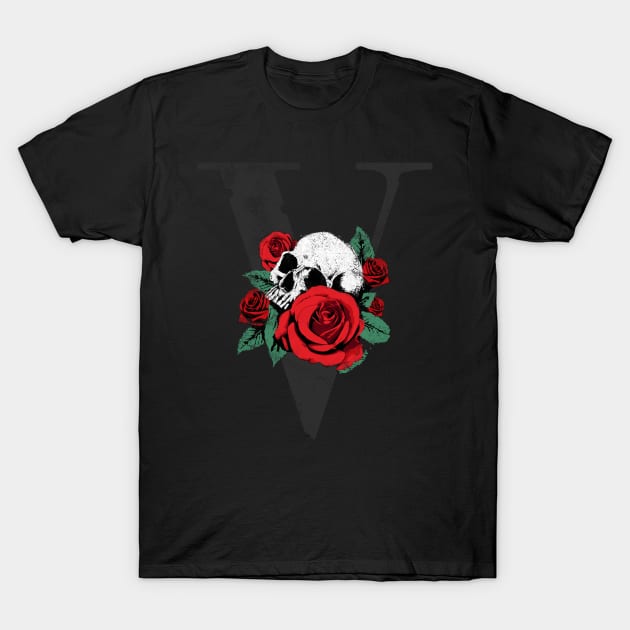 Vlone Rose Skull (variant) T-Shirt by SmithyJ88